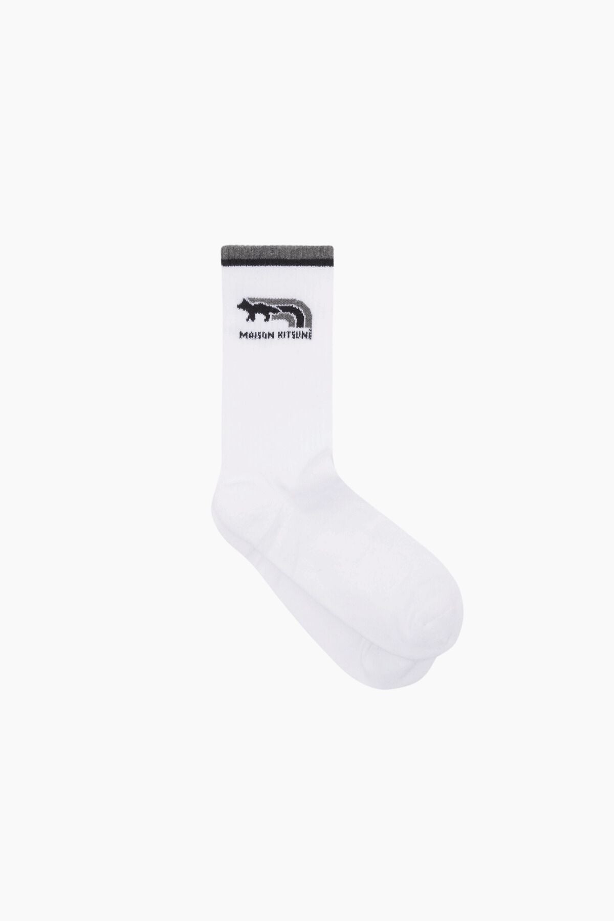 Maison Kitsuné Flash Fox Sporty Socks - Gunmetal Grey