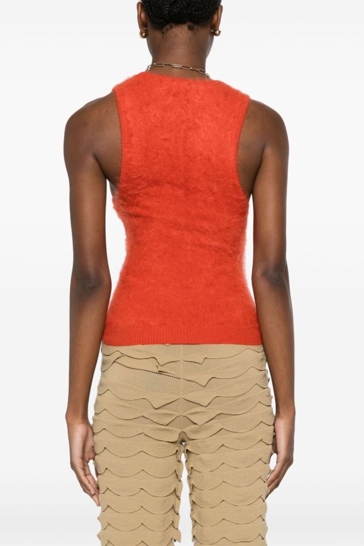 Nanushka Bianka Brushed Cashmere Tank - Red