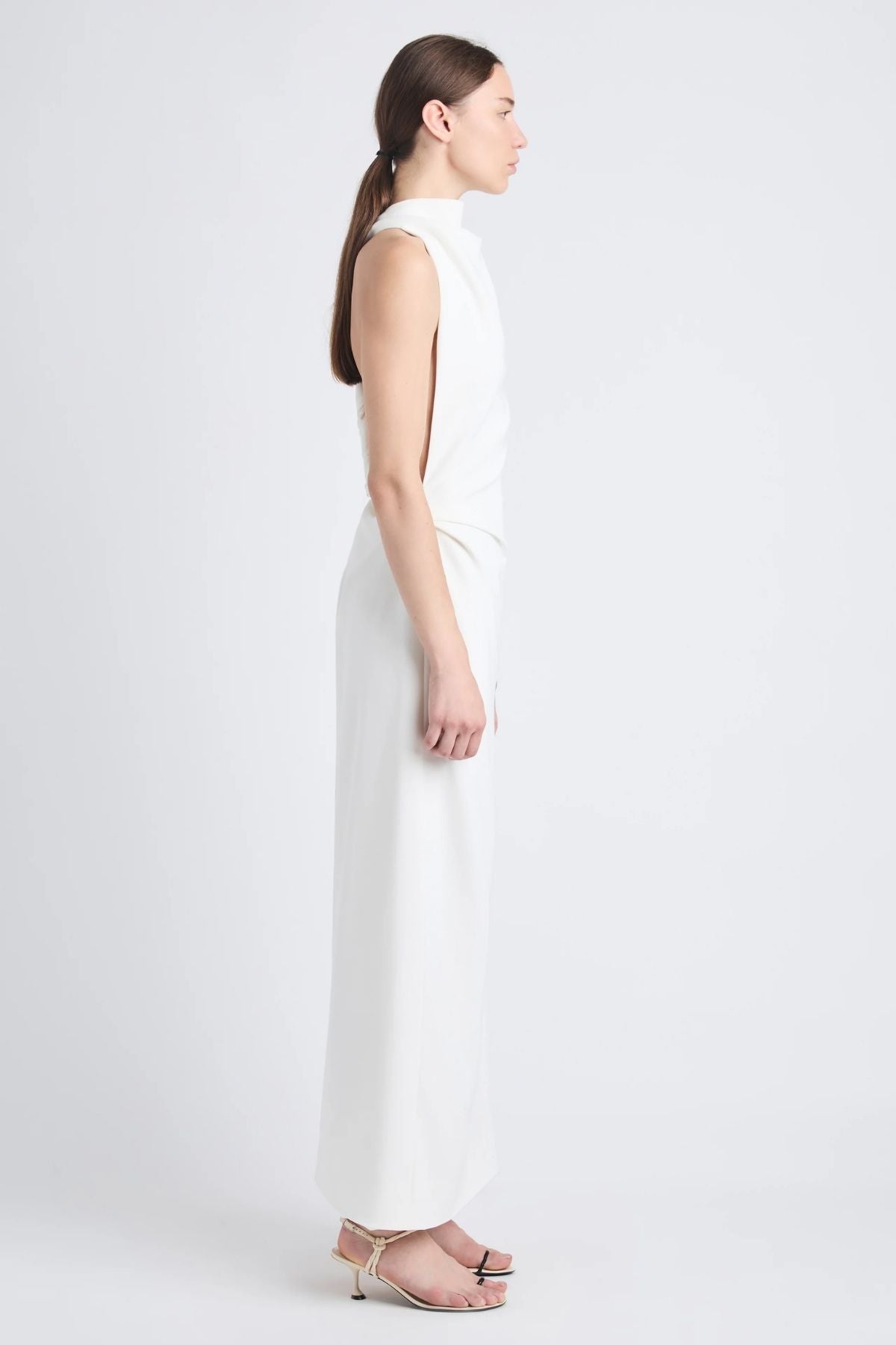 Proenza Schouler Selena Twist Back Dress White