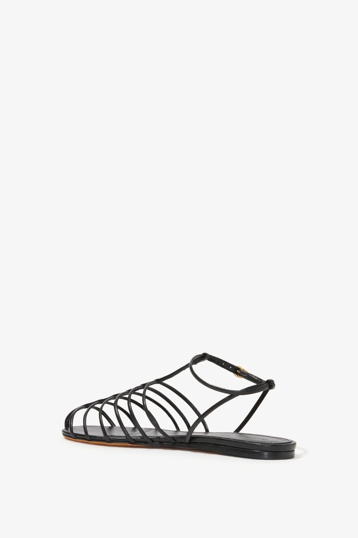 Proenza Schouler Tee Cage Flat Sandals - Black