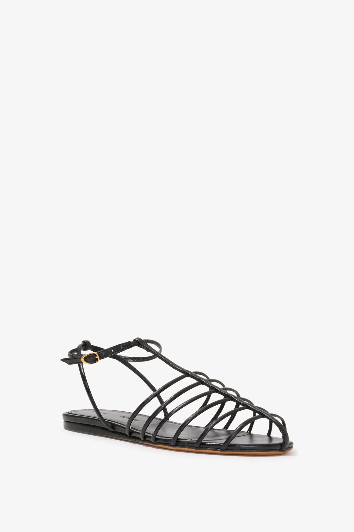 Proenza Schouler Tee Cage Flat Sandals - Black