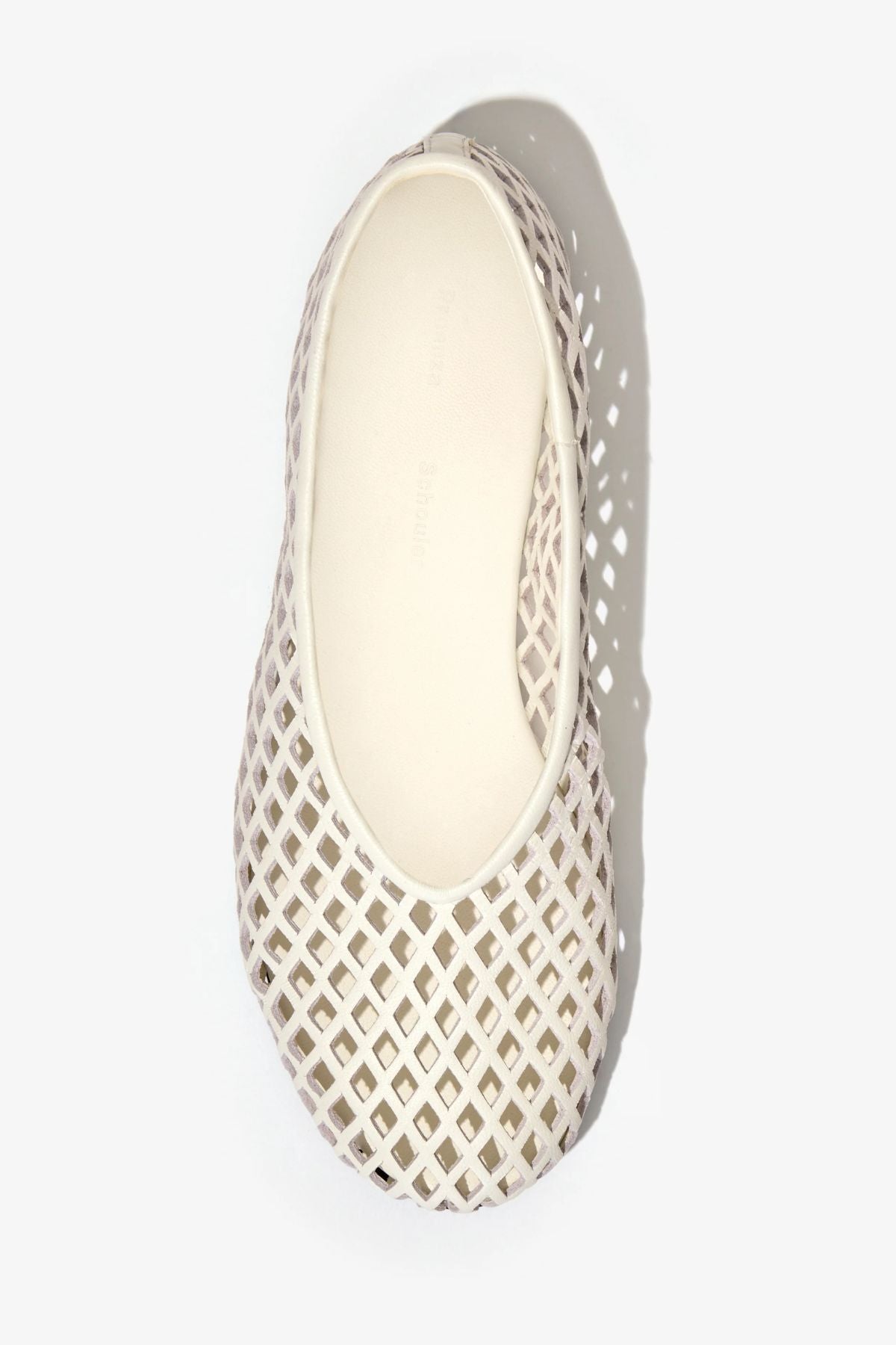 Proenza Schouler Tee Perforated Ballerina Flats - Ivory