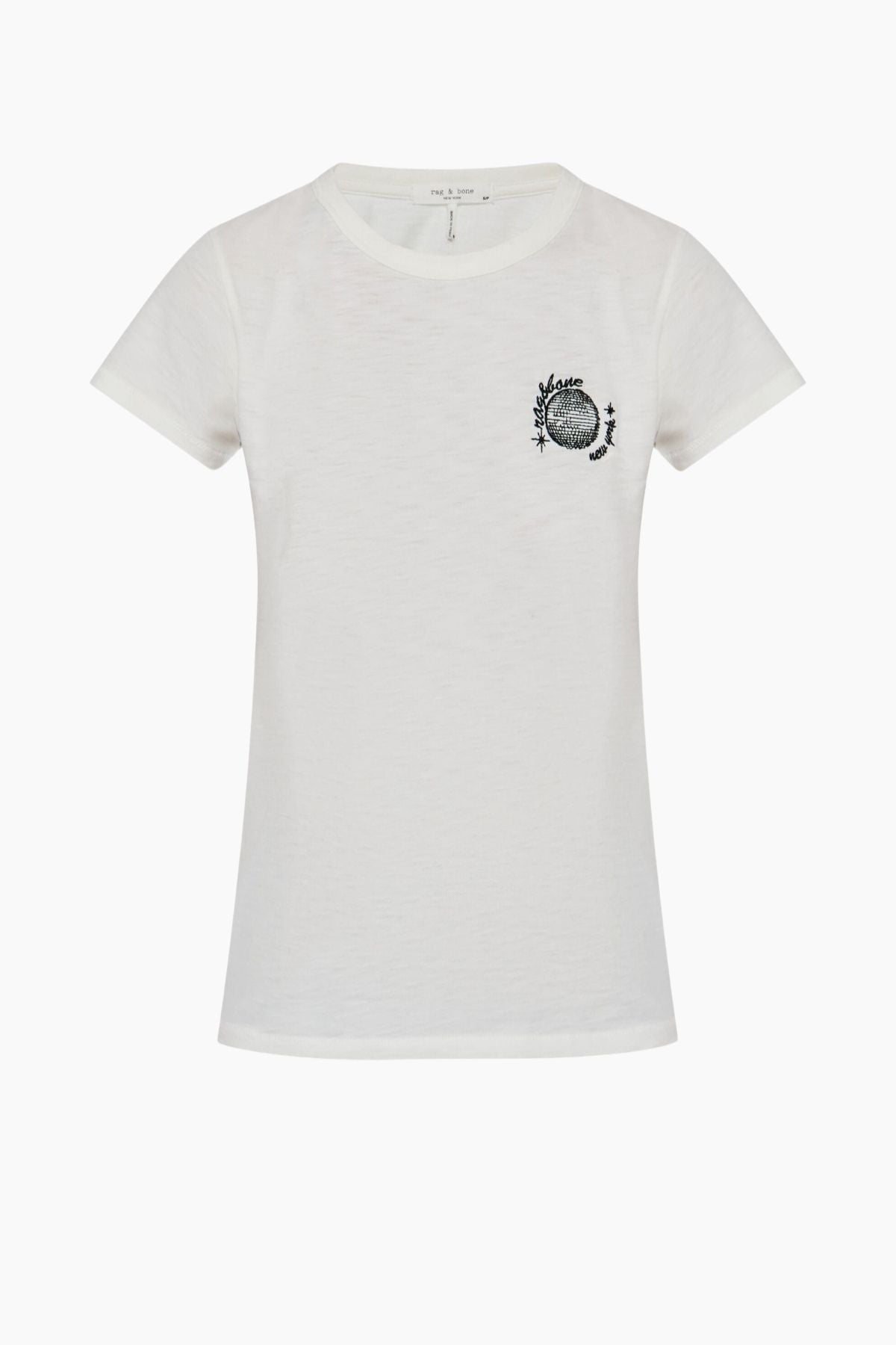 Rag & Bone Disco Embroidered T-Shirt - Ivory Multi