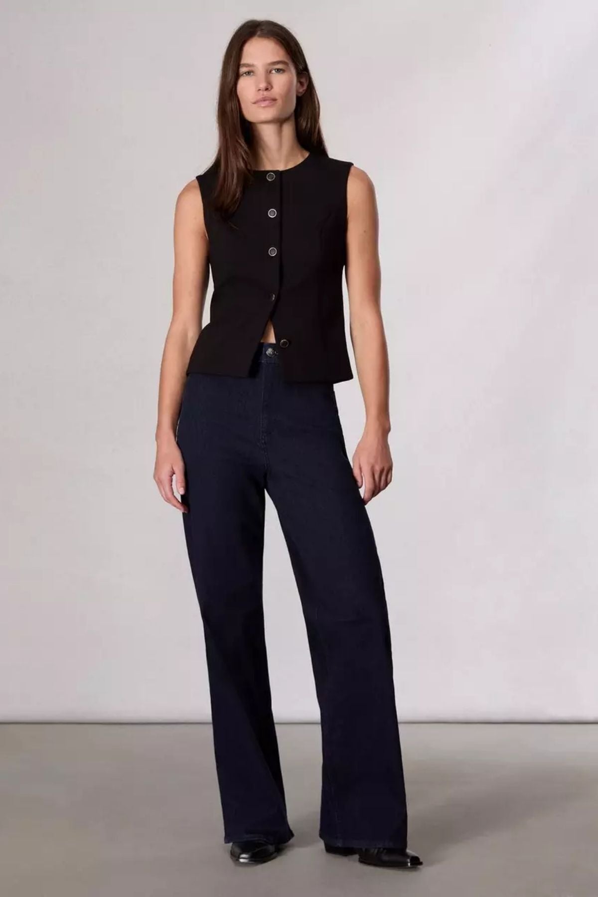 Rag & Bone Irina Ponte Vest - Black