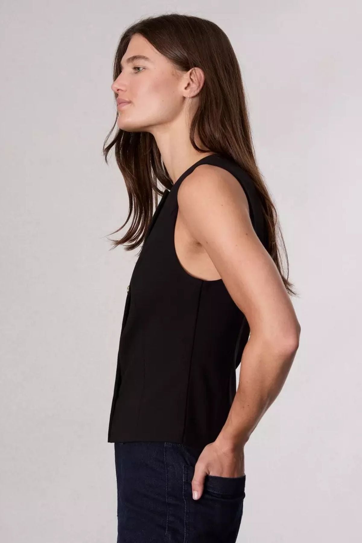 Rag & Bone Irina Ponte Vest - Black