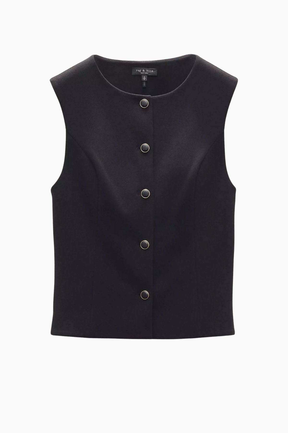 Rag & Bone Irina Ponte Vest - Black