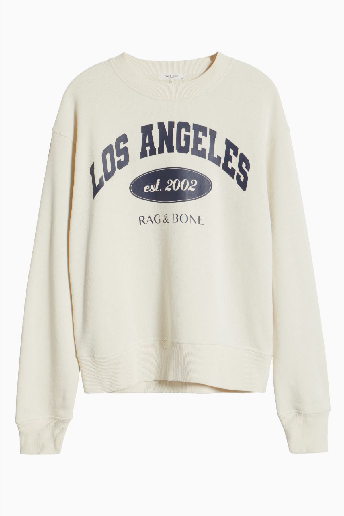 Rag & Bone LA Collegiate Sweatshirt - Ivory