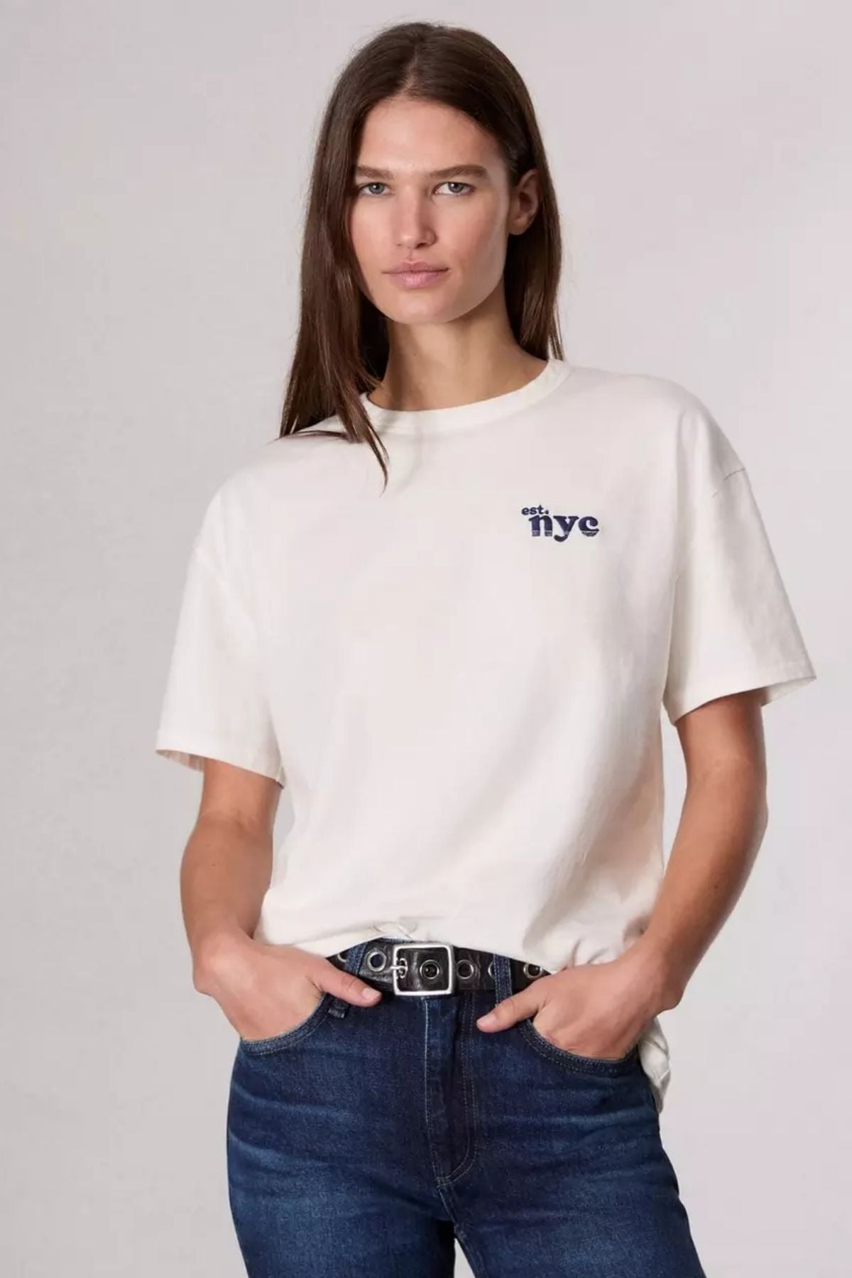 Rag & Bone NYC Boyfriend T-Shirt - Ivory Multi