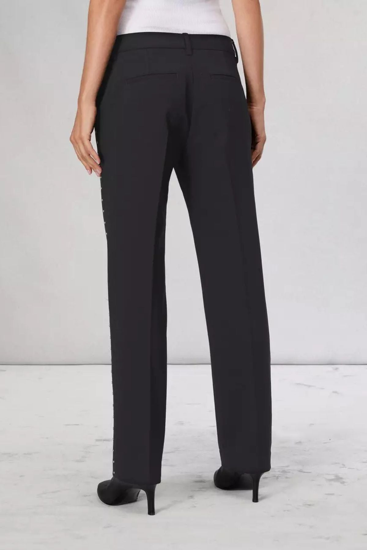 Rag & Bone Cosette Stud Detail Pant - Black