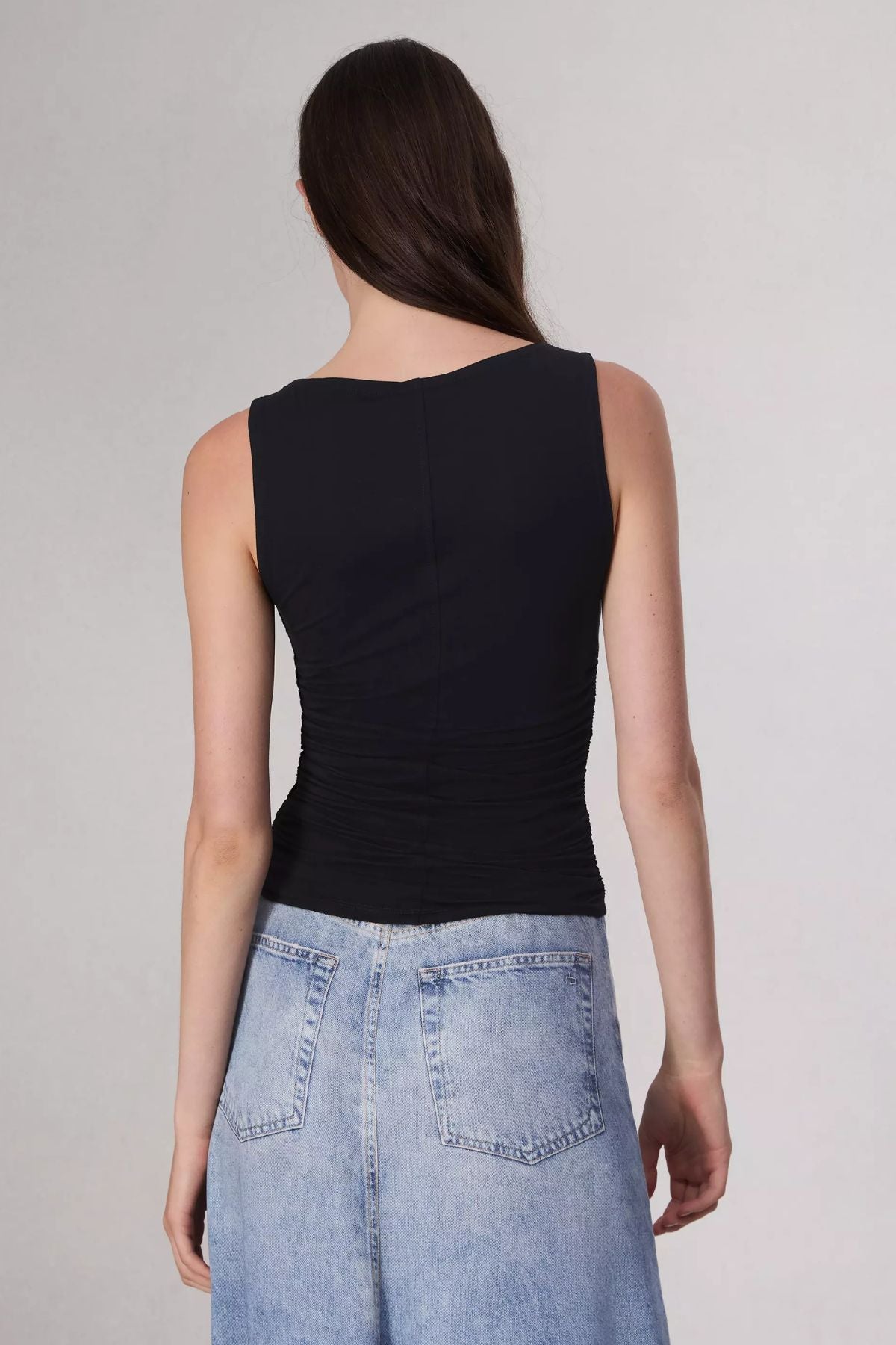 Rag & Bone Luca Shirred Tank - Black