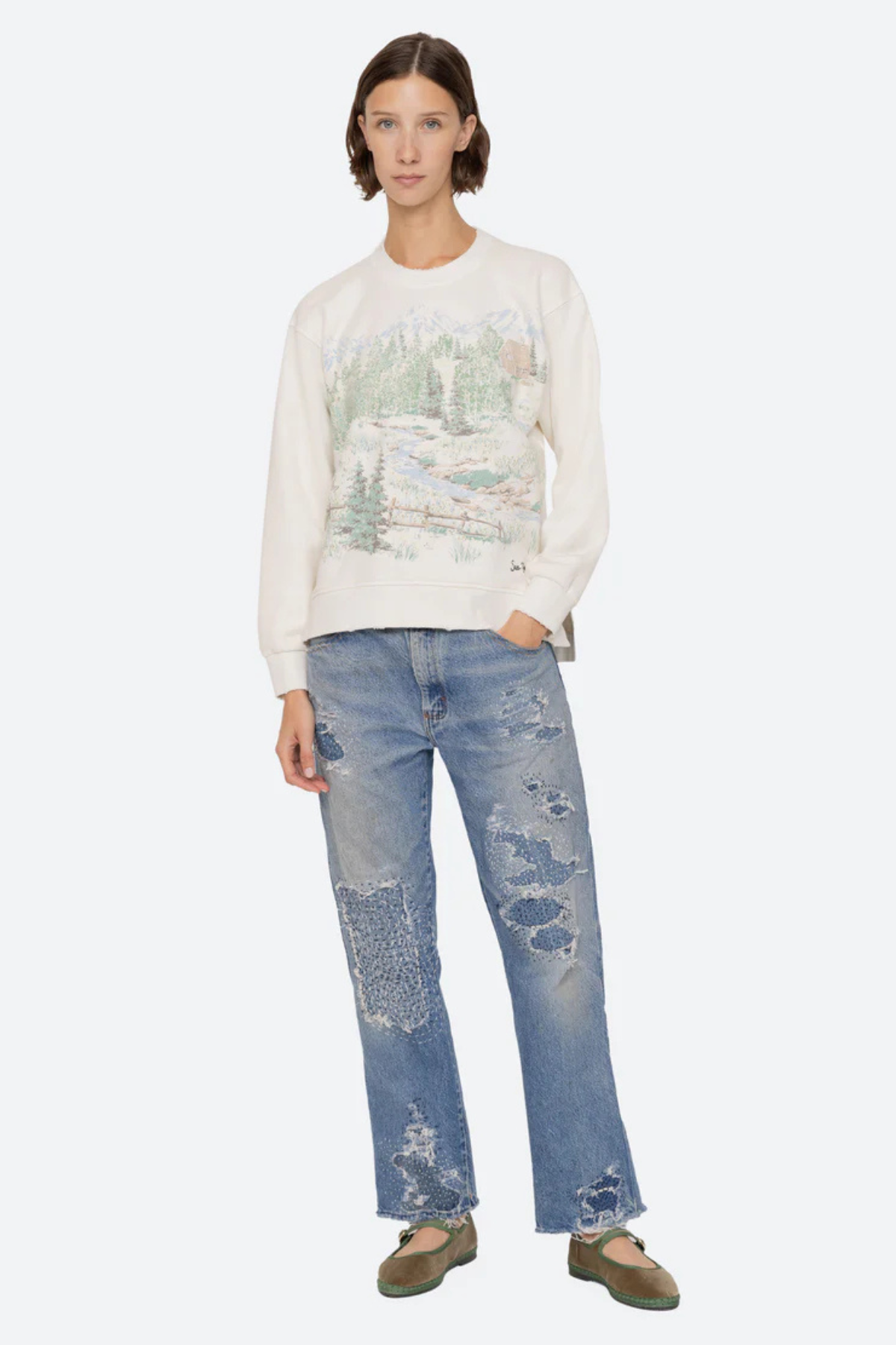 Sea NY Andes Knit Sweatshirt - White