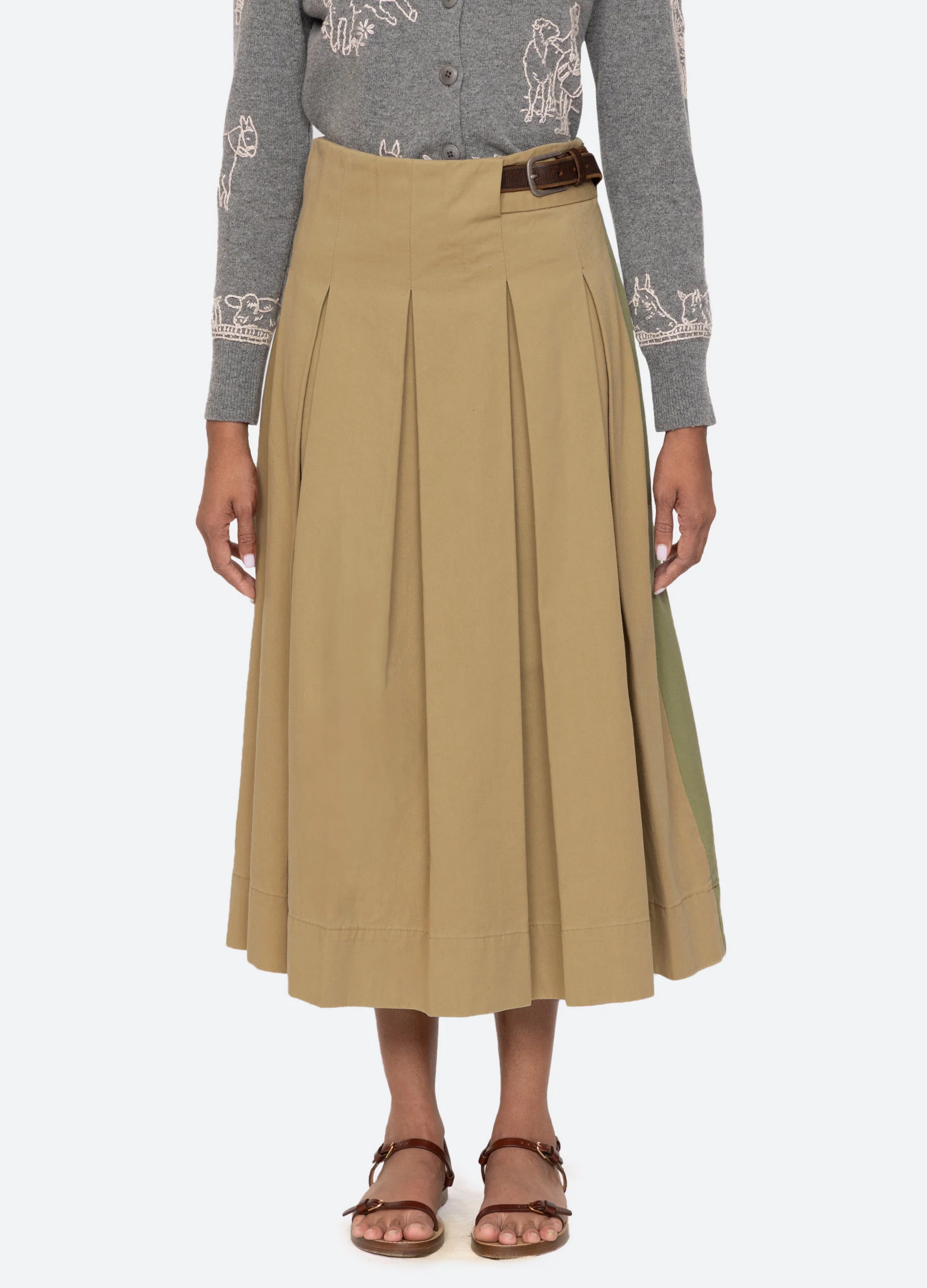 Sea NY Carolina Chino Pleat Skirt - Chino