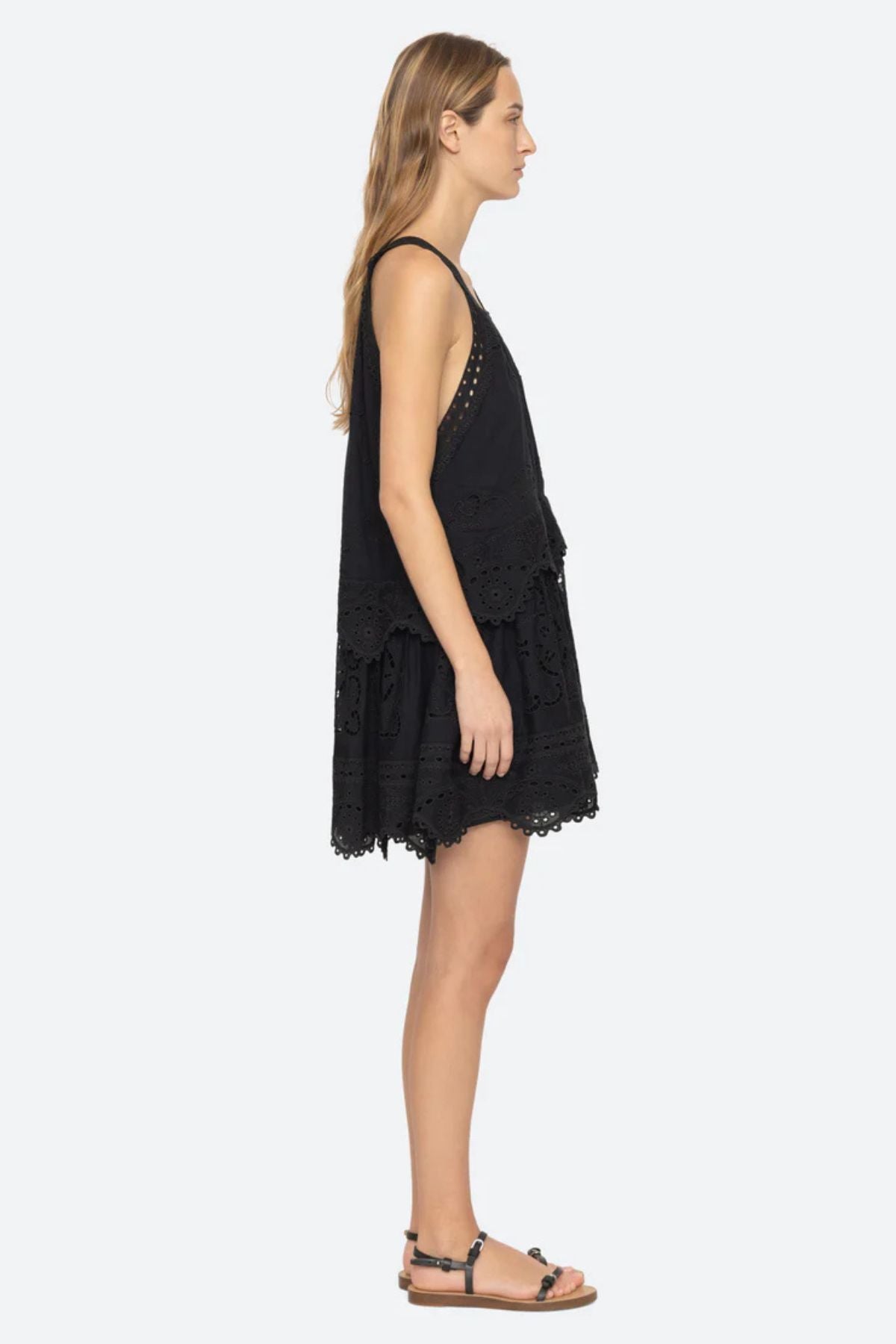 Sea NY Dahlia Eyelet Tank Dress - Black