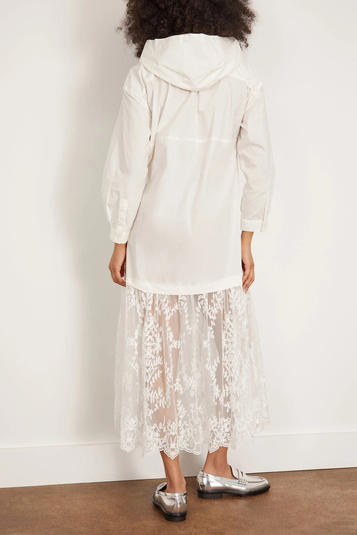 Sea NY Marja Embroidery Hoodie Dress - Pearl