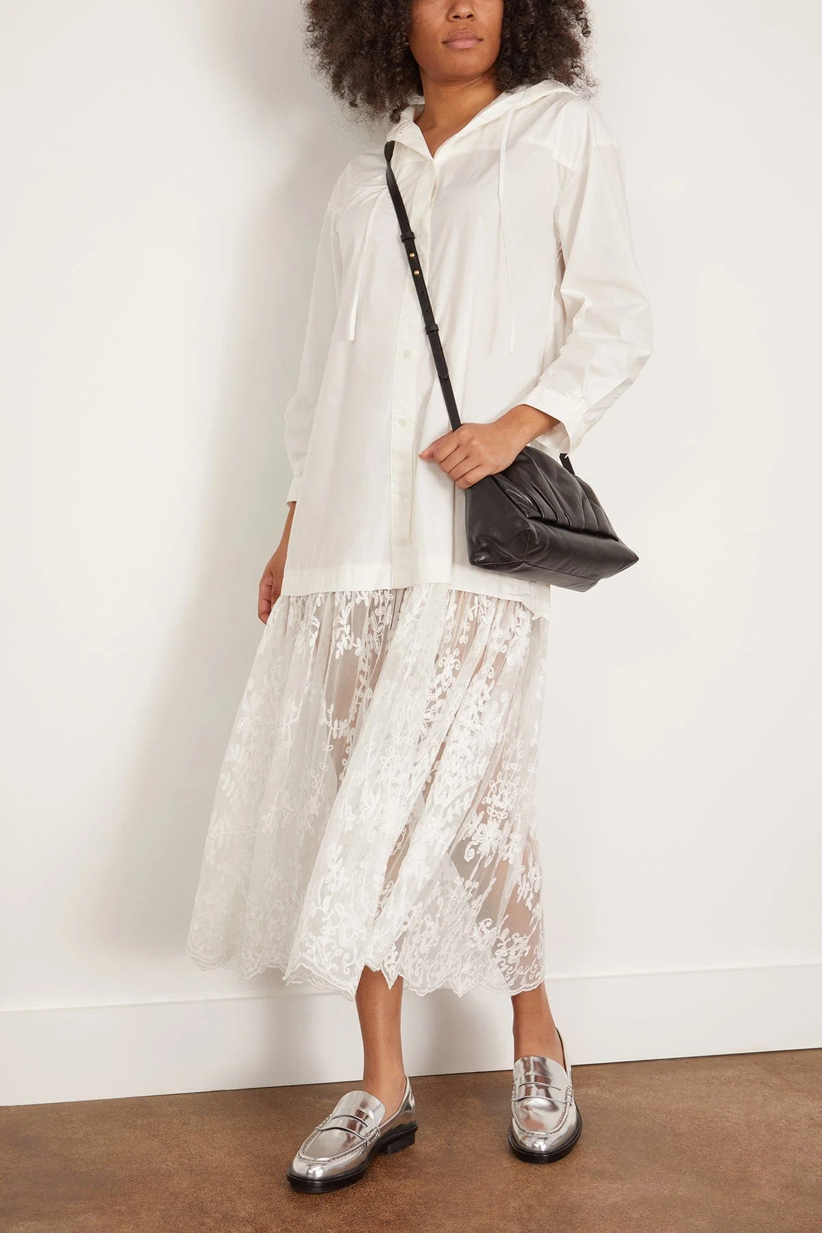 Sea NY Marja Embroidery Hoodie Dress - Pearl