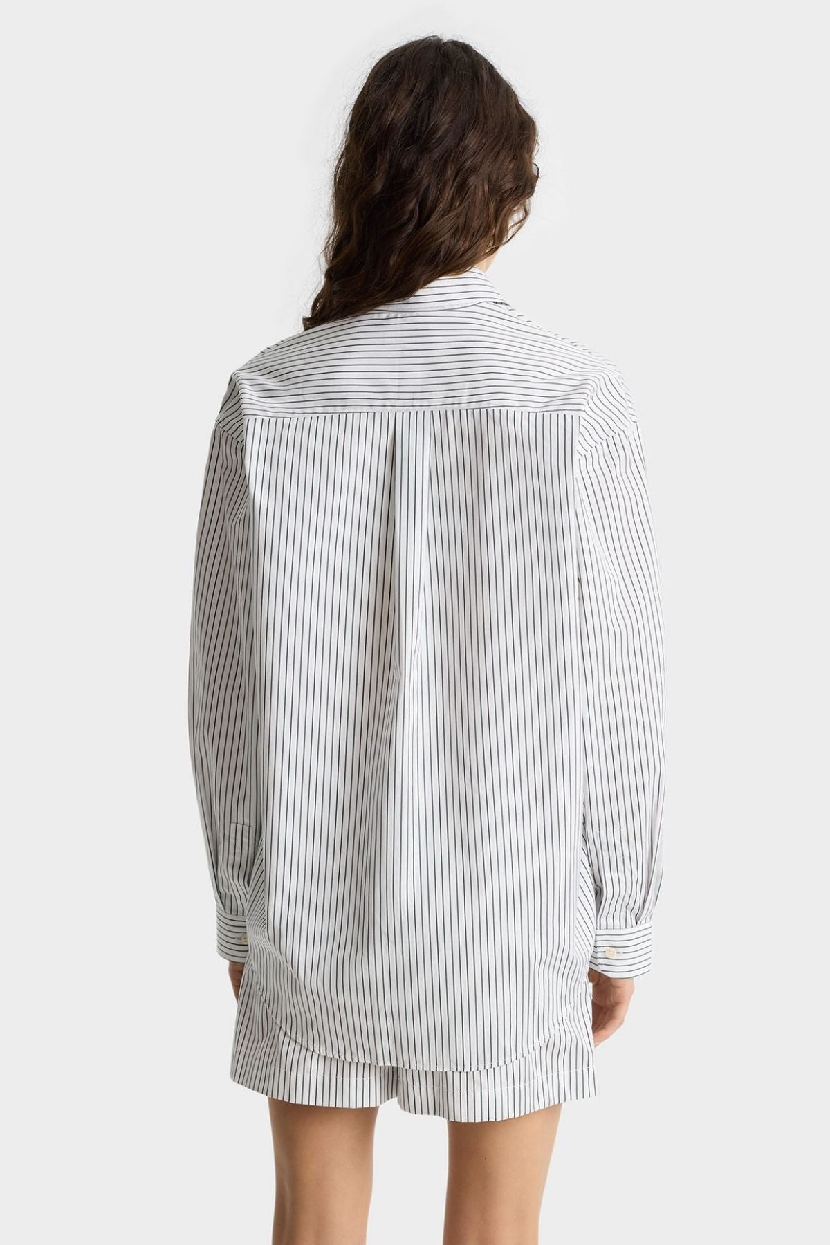 Sporty & Rich SRC Oversized Shirt - Forest Striped