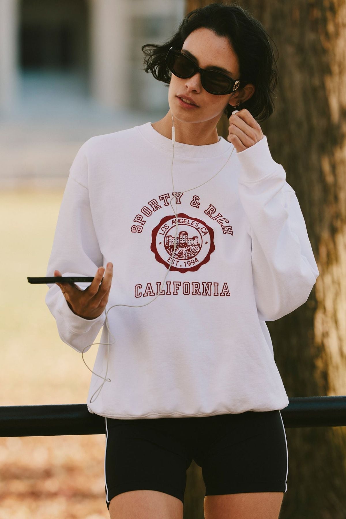 Sporty & Rich California Emblem Crewneck - White