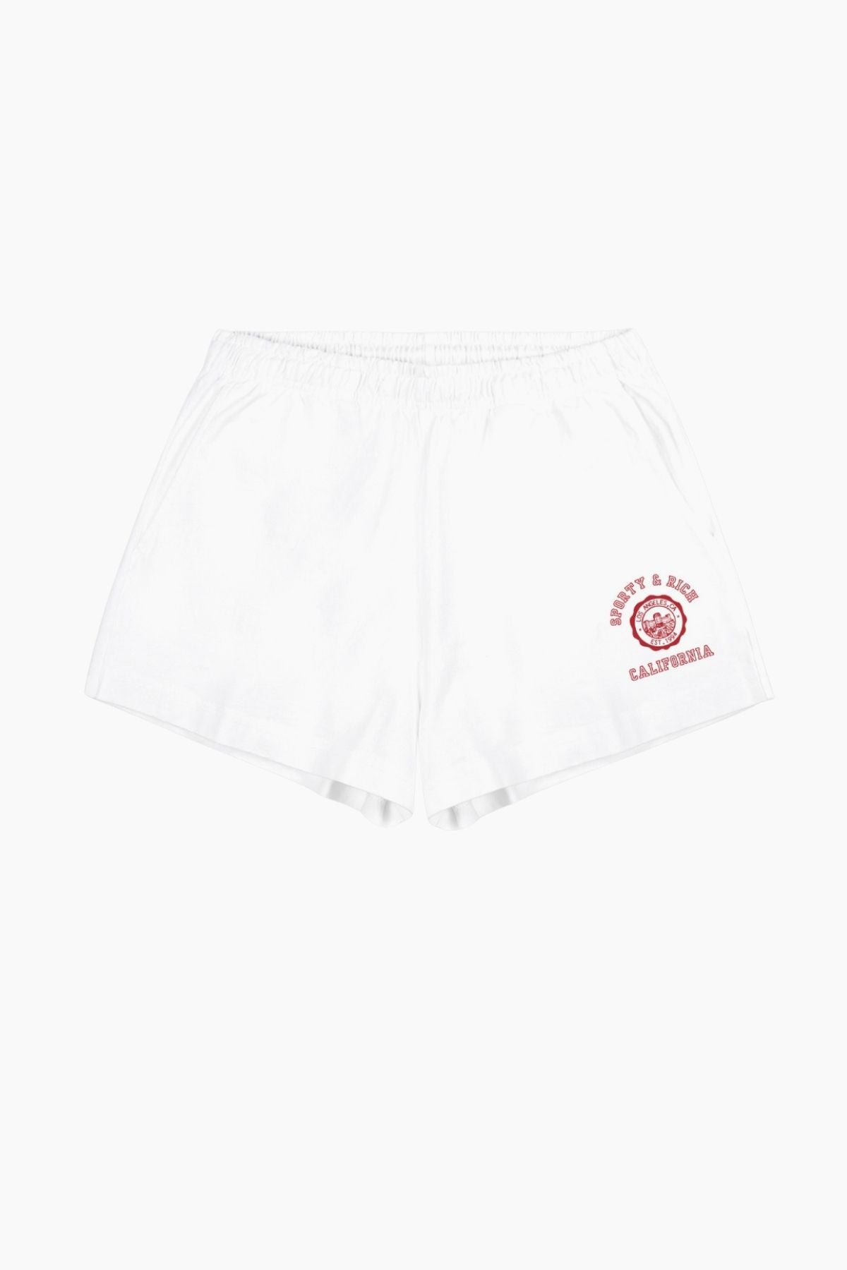 Sporty & Rich California Emblem Disco Short - White