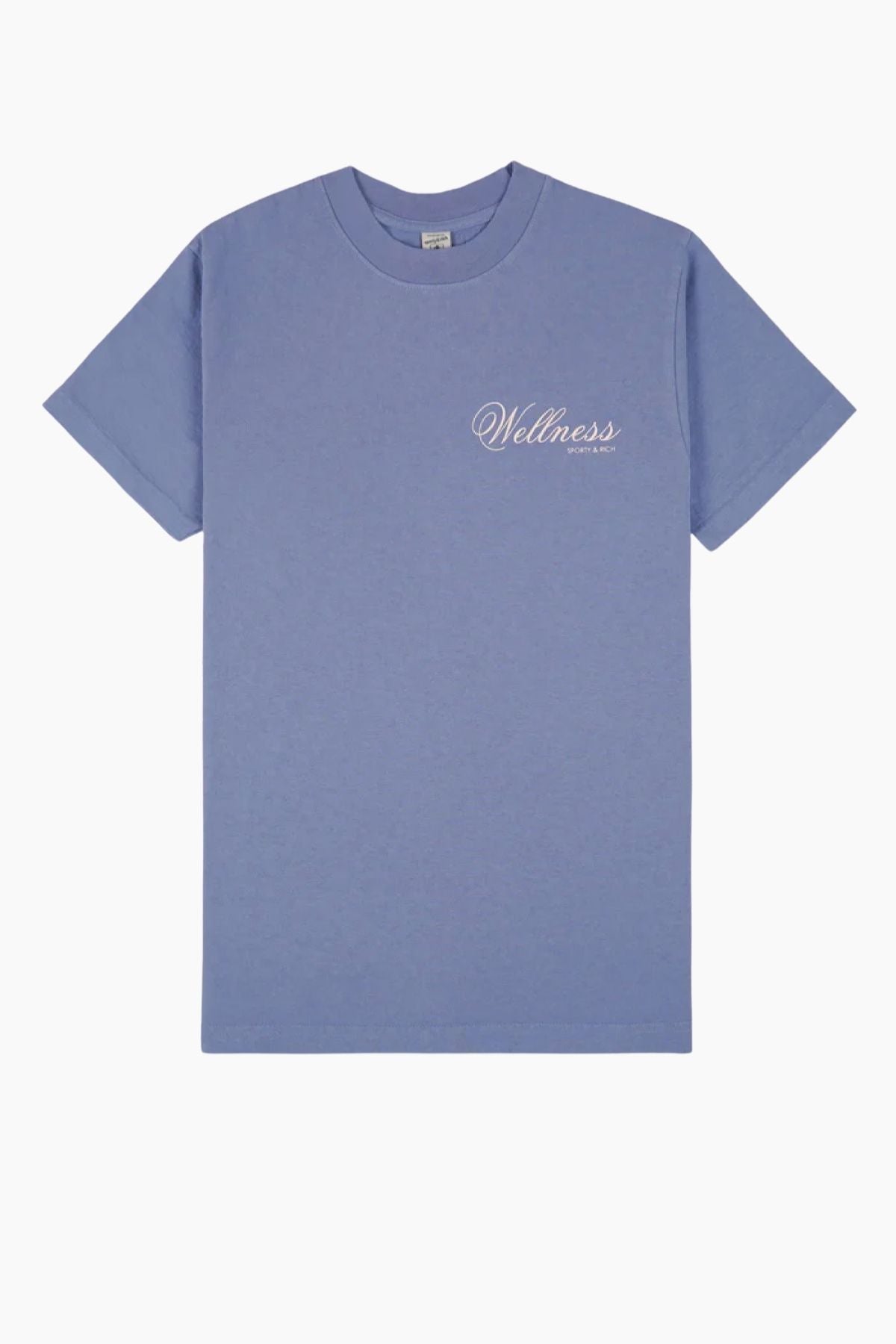 Sporty & Rich Carlyle T-Shirt - Colony Blue/ Cream