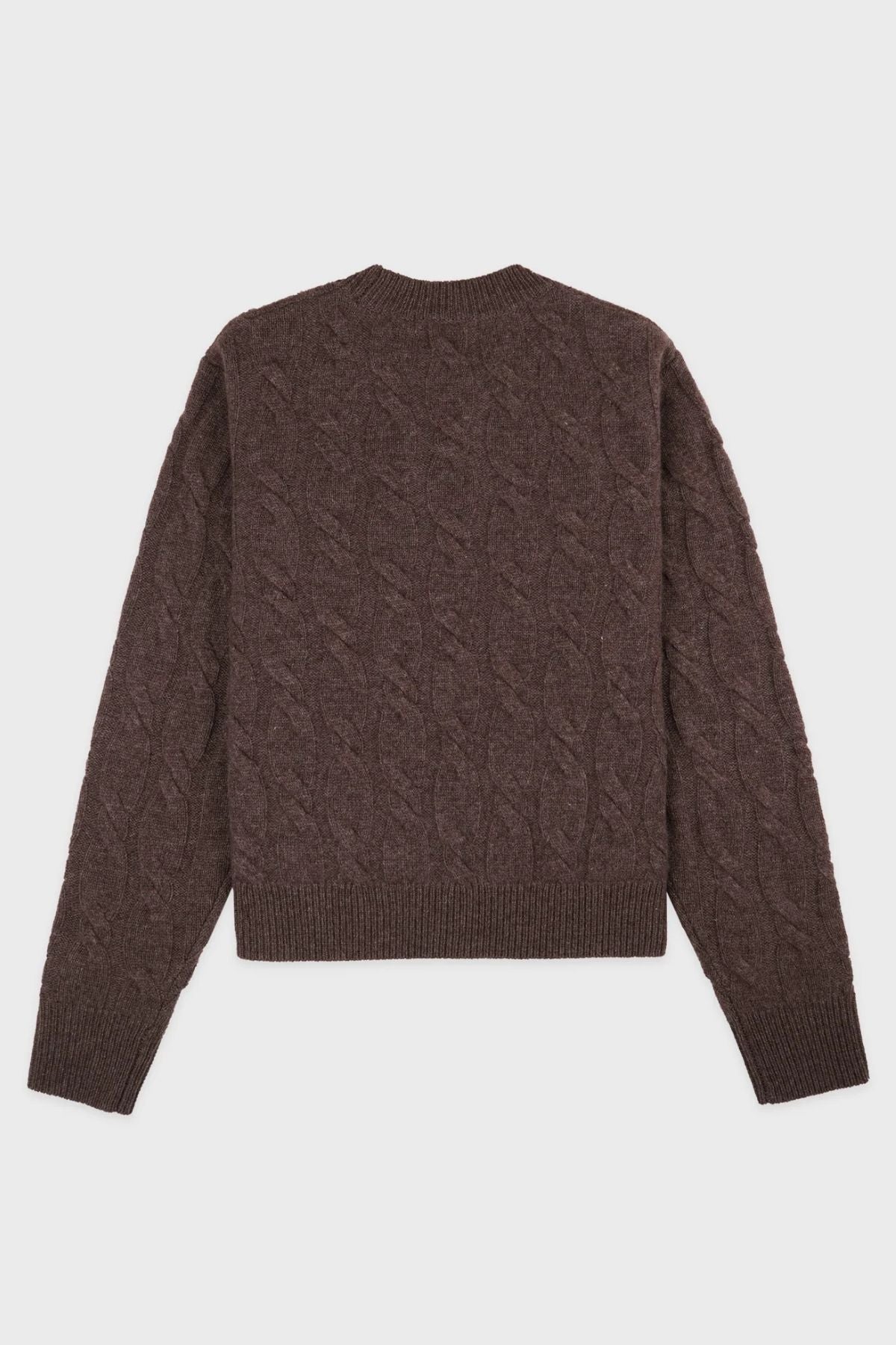 Sporty & Rich Faubourg Cashmere Jumper - Chocolate/ Cream