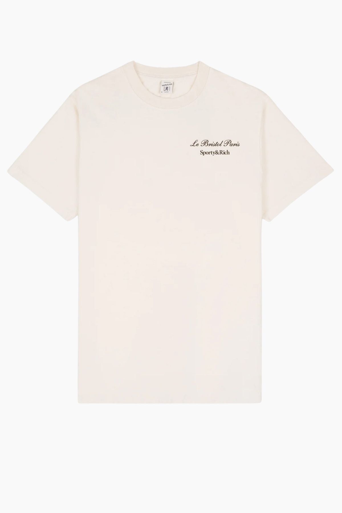 Sporty & Rich Faubourg T-Shirt - Cream/ Chocolate