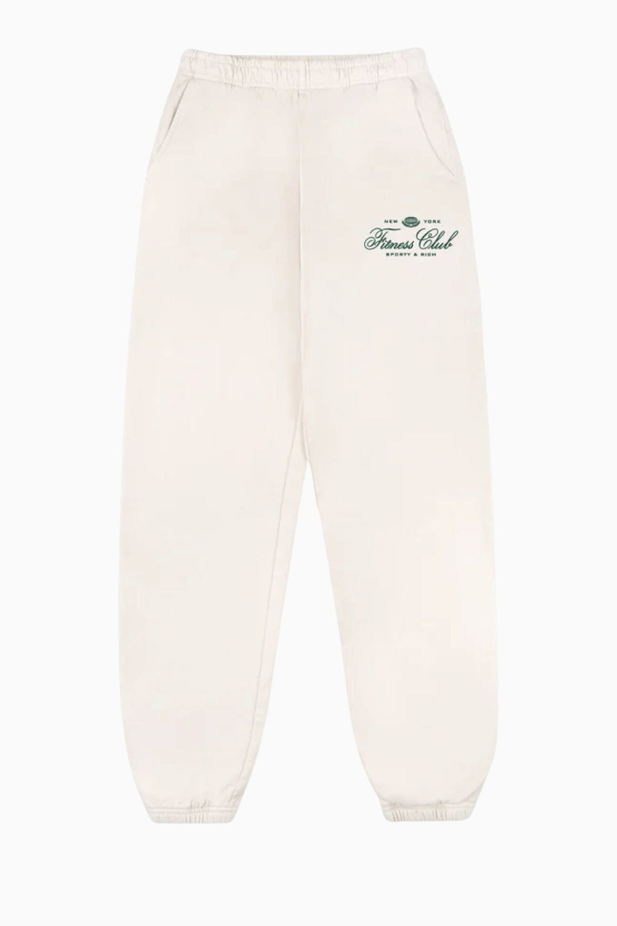 Sporty & Rich Fitness World Sweatpant - Cream/ Alpine