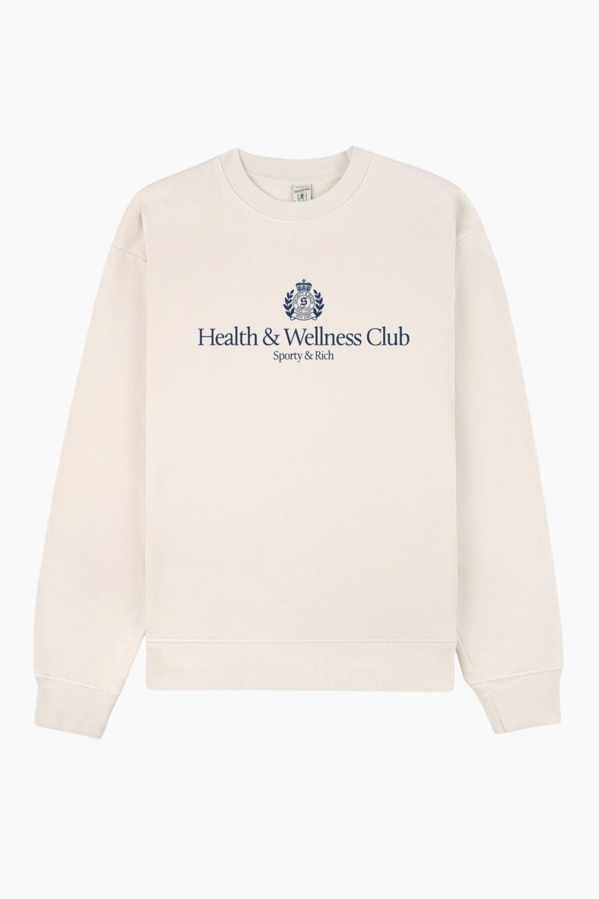 Sporty & Rich H&W Crest Crewneck - Cream