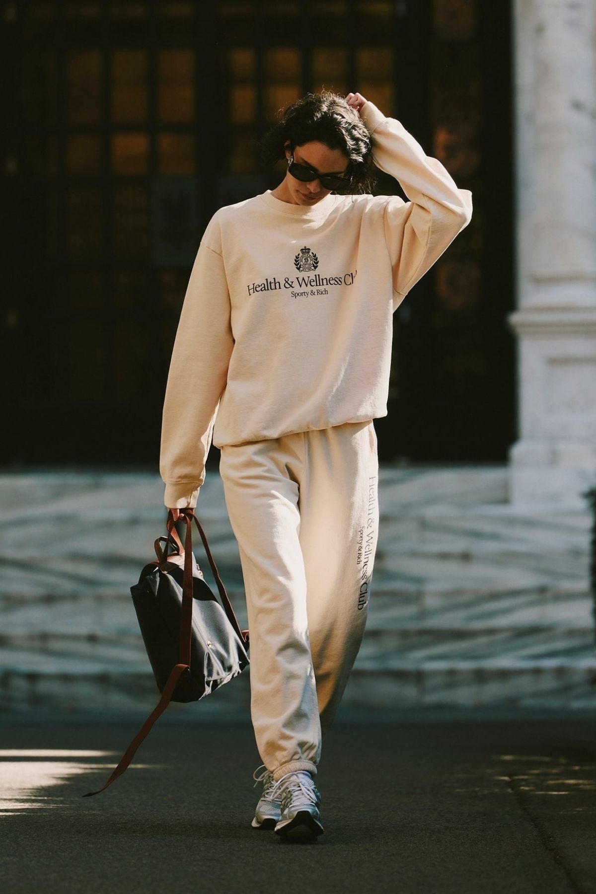 Sporty & Rich H&W Crest Sweatpant - Cream