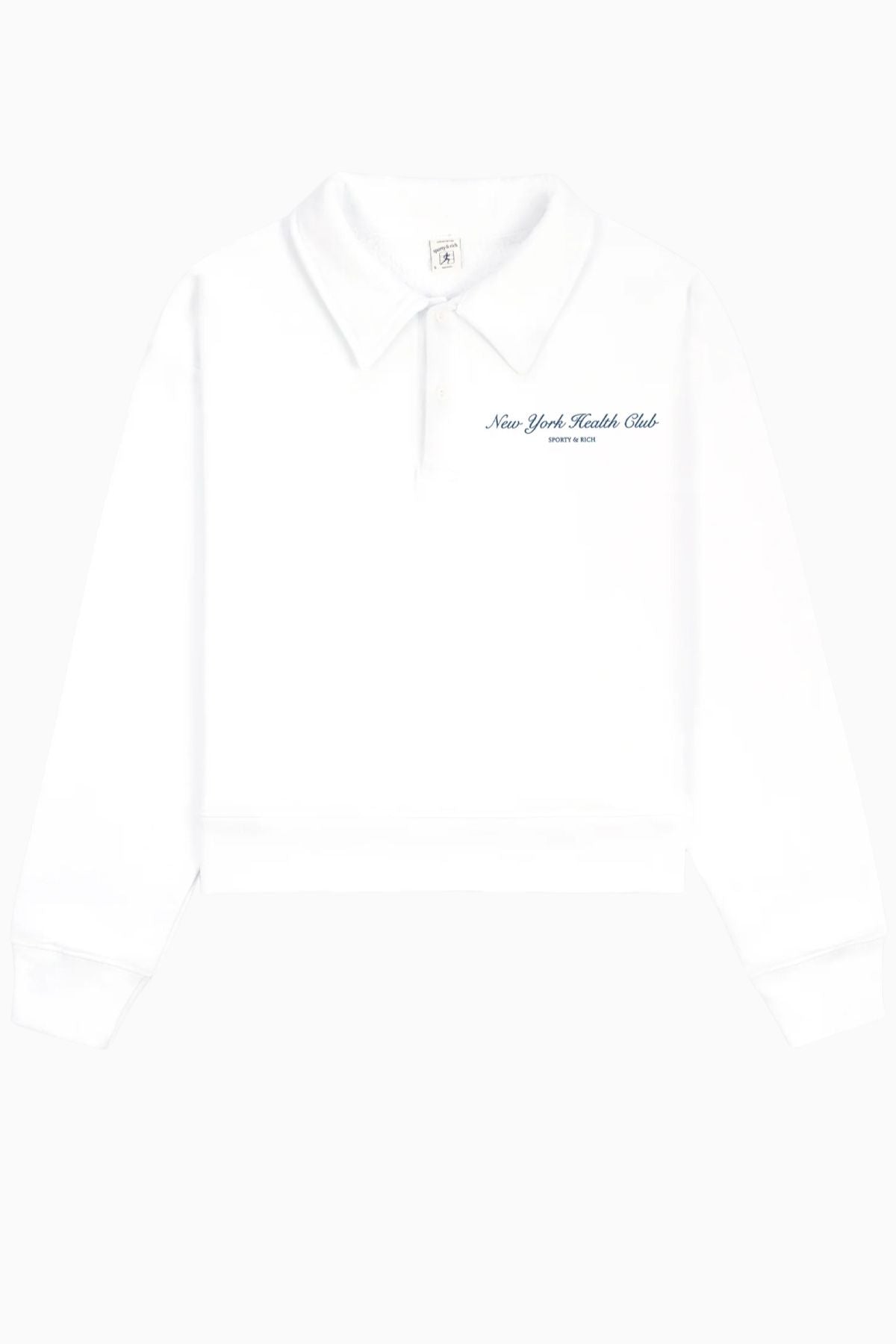 Sporty & Rich NY Health Club Polo - White/ Navy