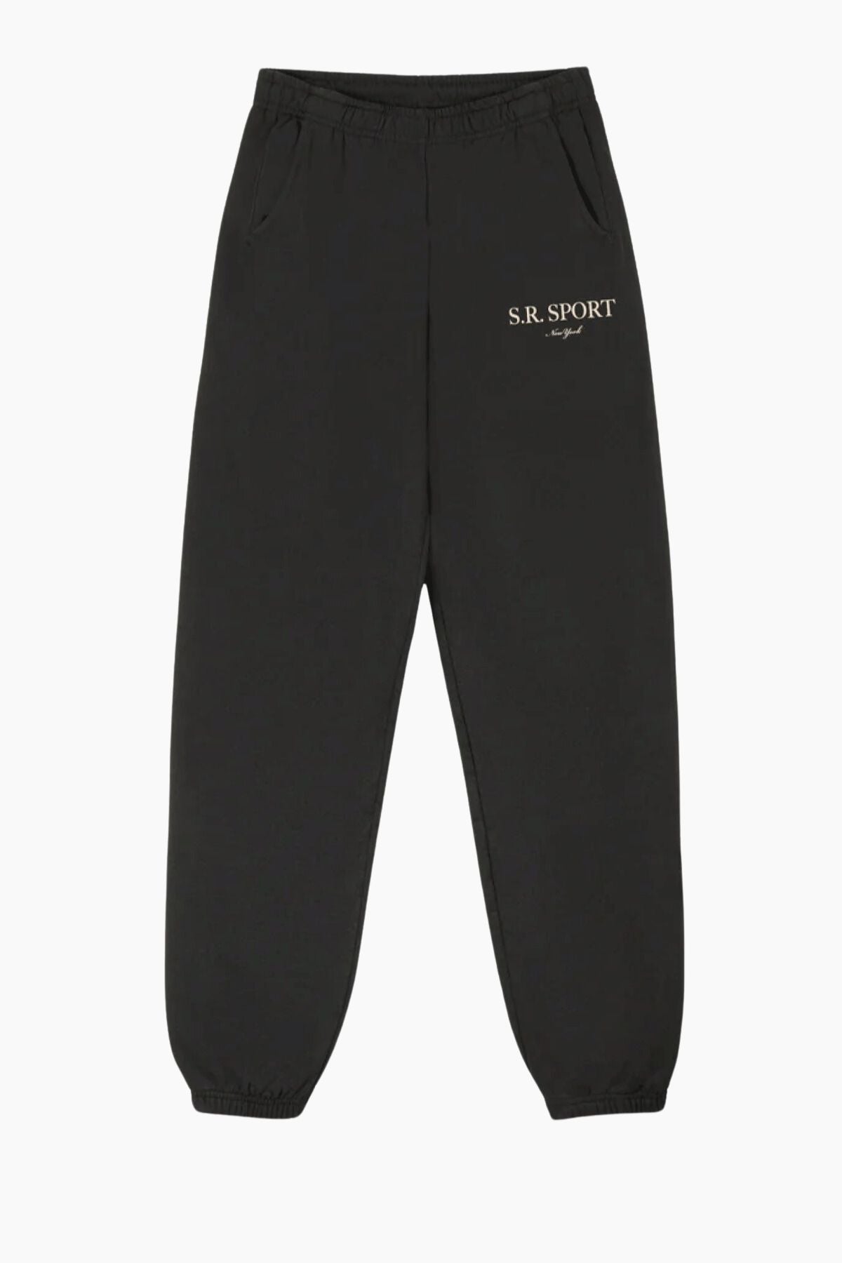 Sporty & Rich S.R. Sport Sweatpant - Faded Black/ Cream