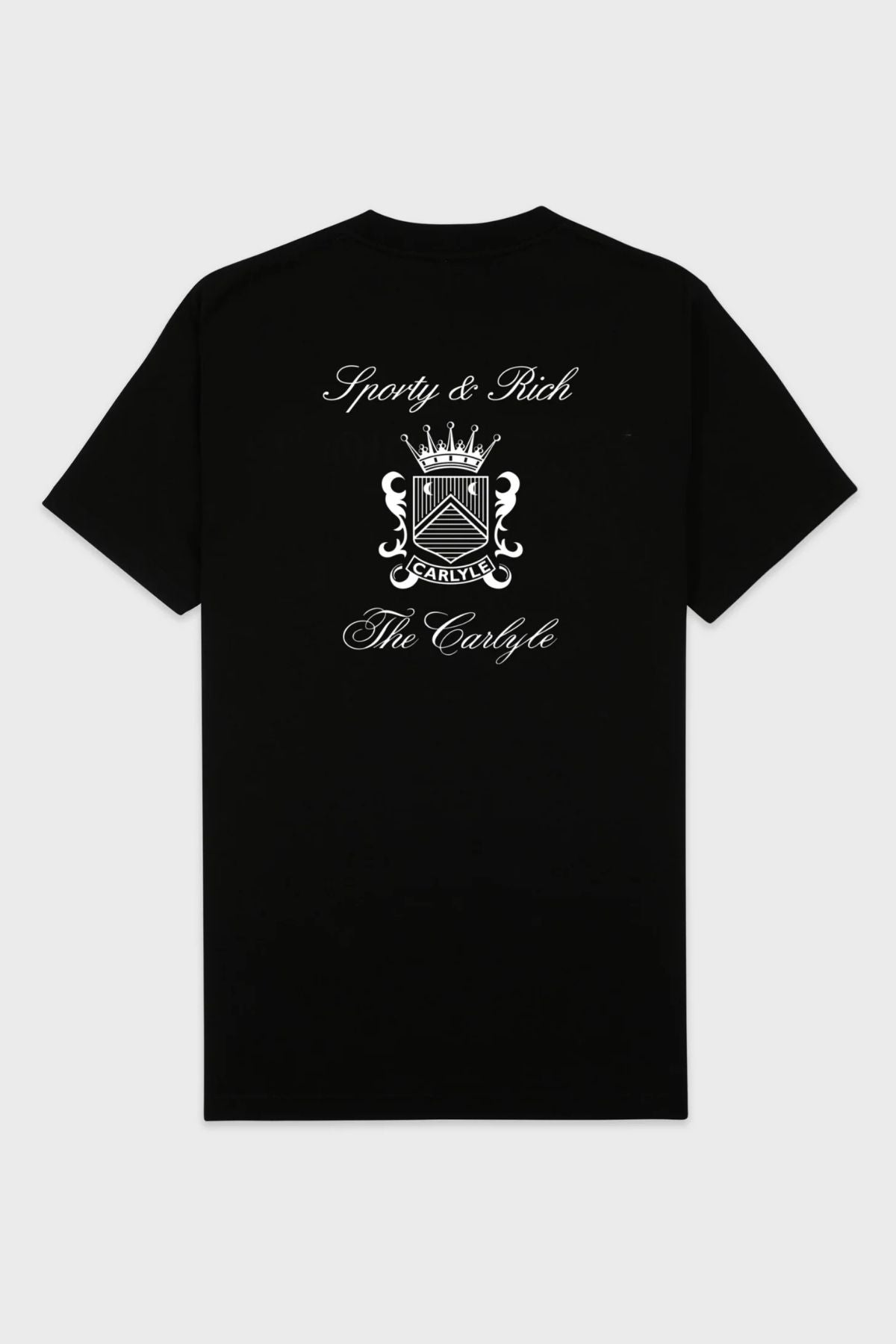 Sporty & Rich The Carlyle Crest T-Shirt - Black/ White