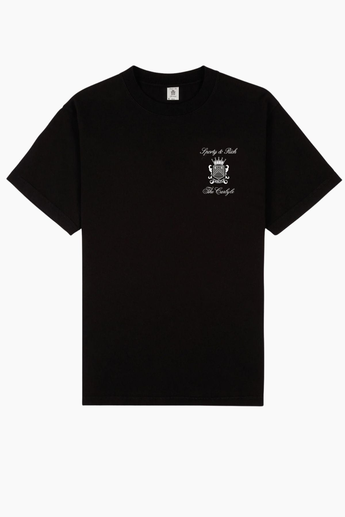 Sporty & Rich The Carlyle Crest T-Shirt - Black/ White