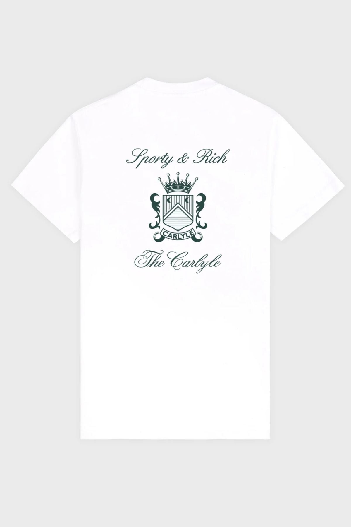 Sporty & Rich The Carlyle Crest T-Shirt - White/ Forest