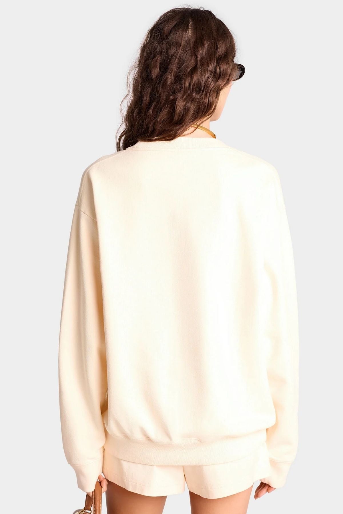 Sporty & Rich The Carlyle Script Sweater - Cream/ Forest