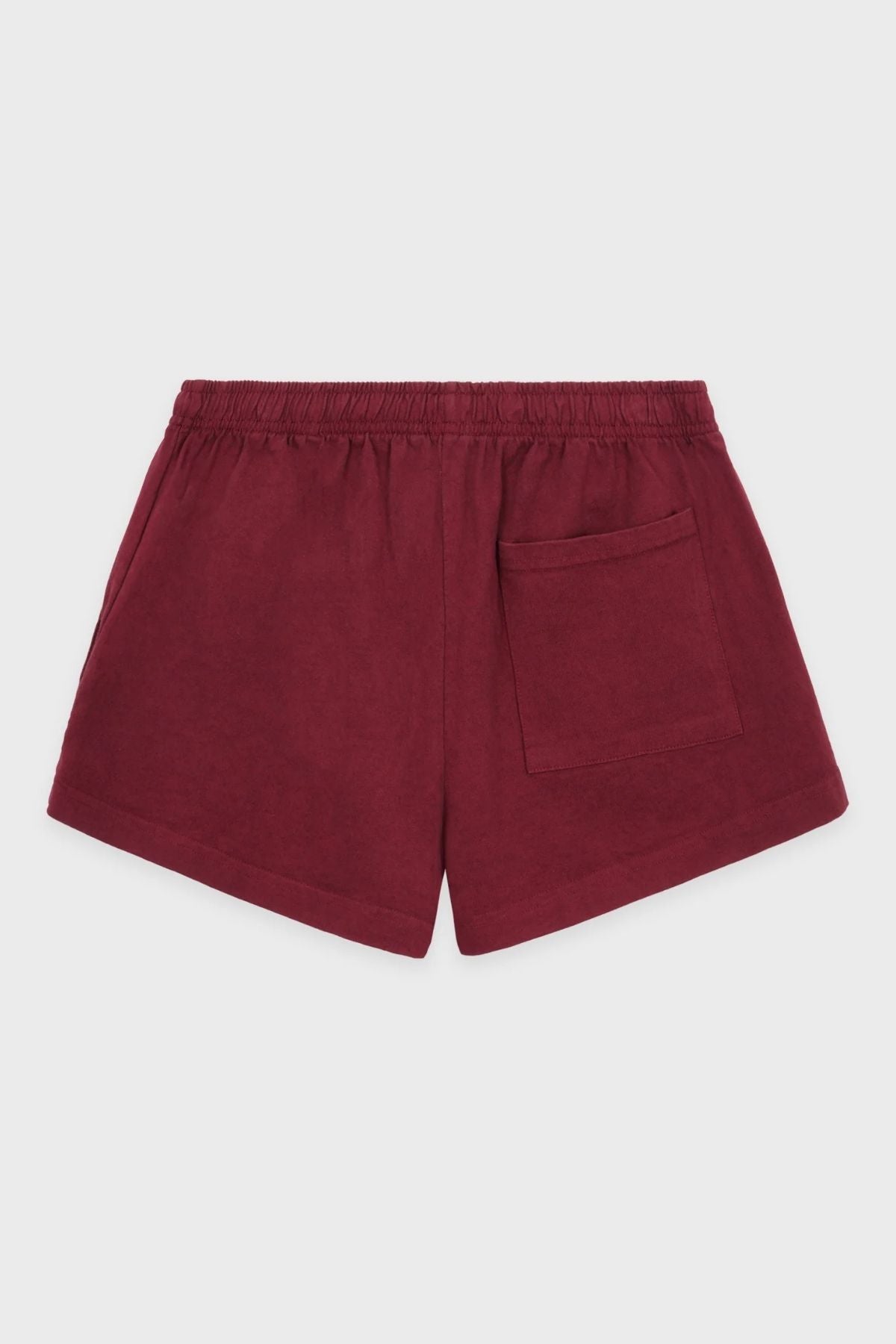 Sporty & Rich The Carlyle Script Disco Short - Merlot/ White