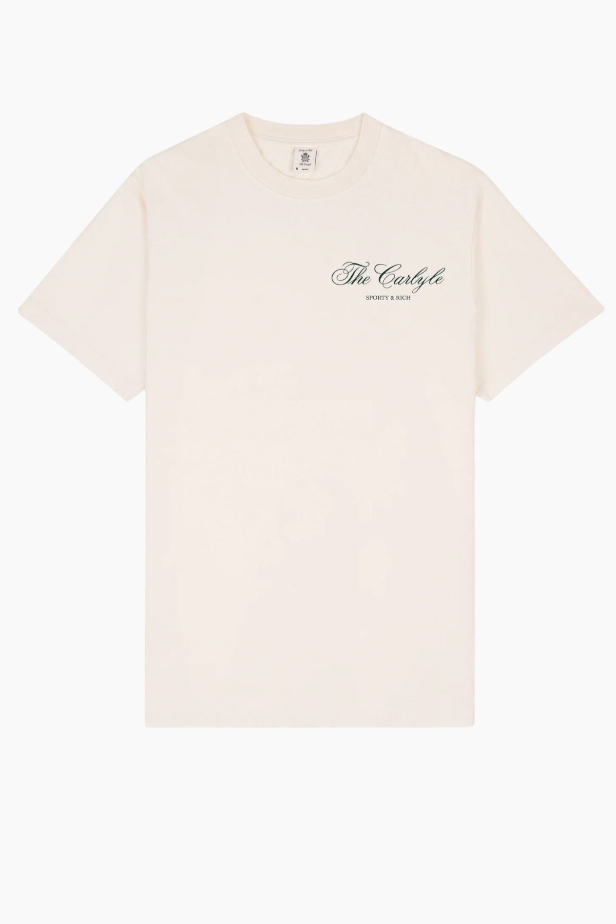 Sporty & Rich The Carlyle Souvenir T-Shirt - Cream/ Forest