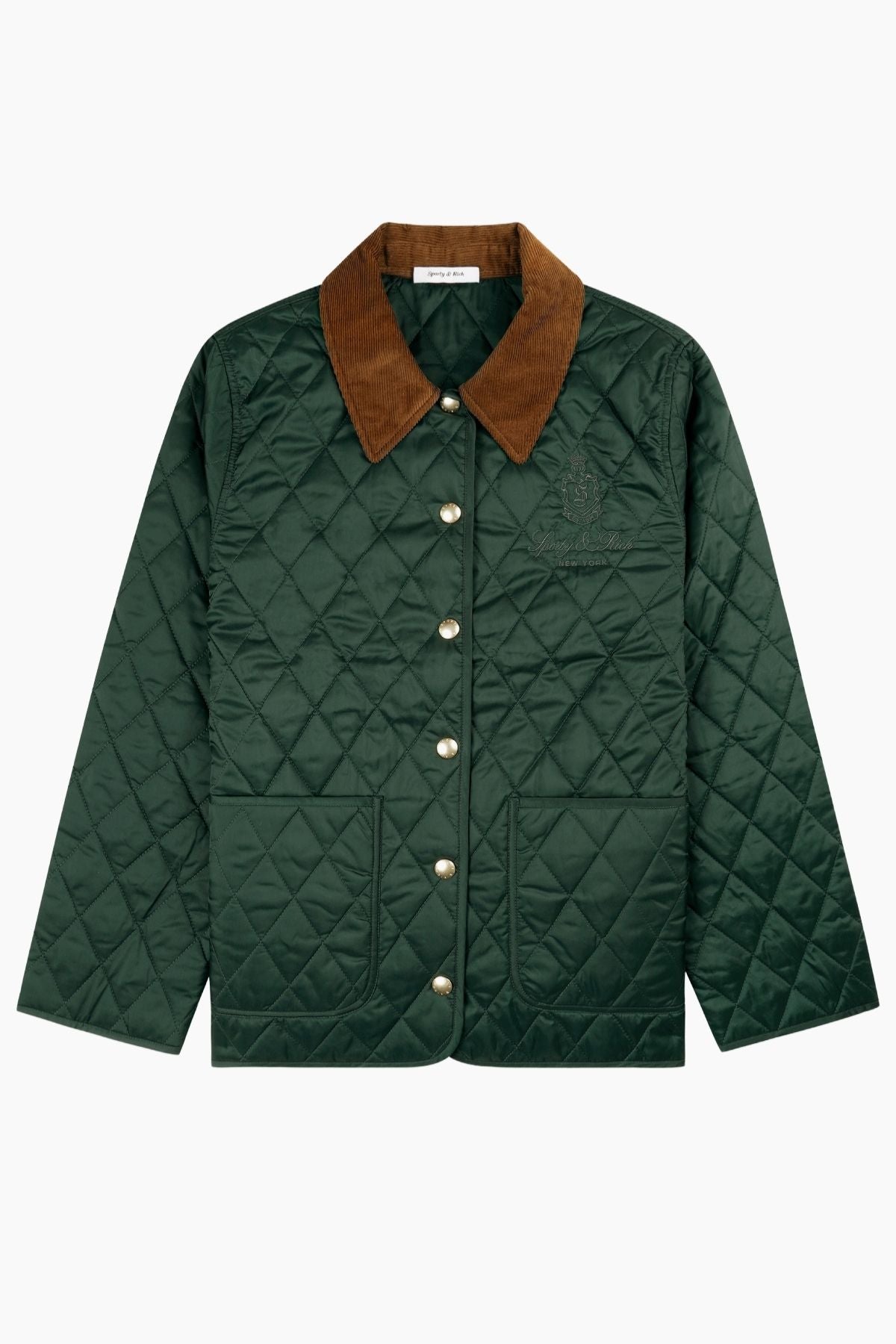 Sporty & Rich Vendome Nylon Quilted Jacket - Forest