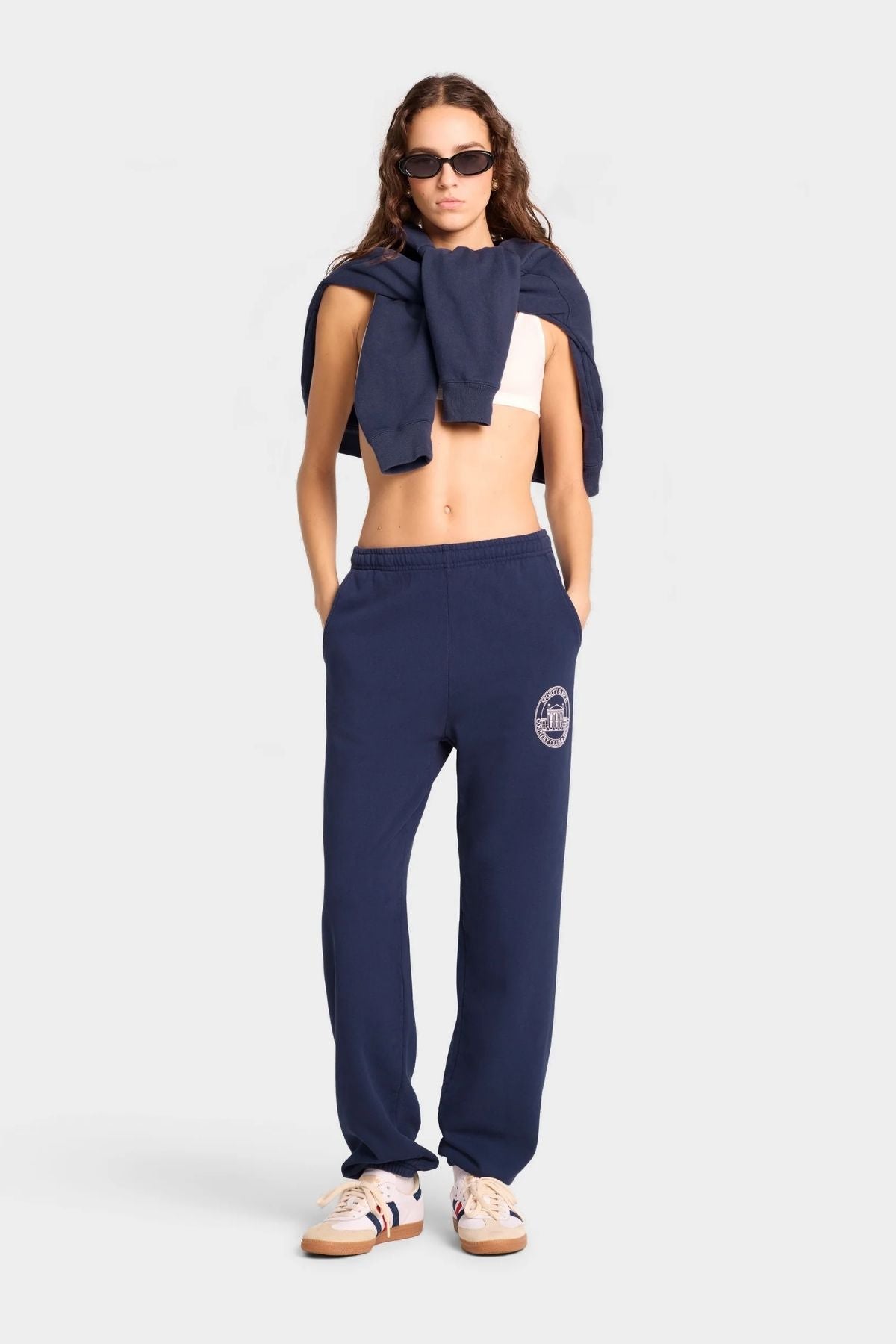 Sporty & Rich Vendome Resort Sweatpant - Navy/ White