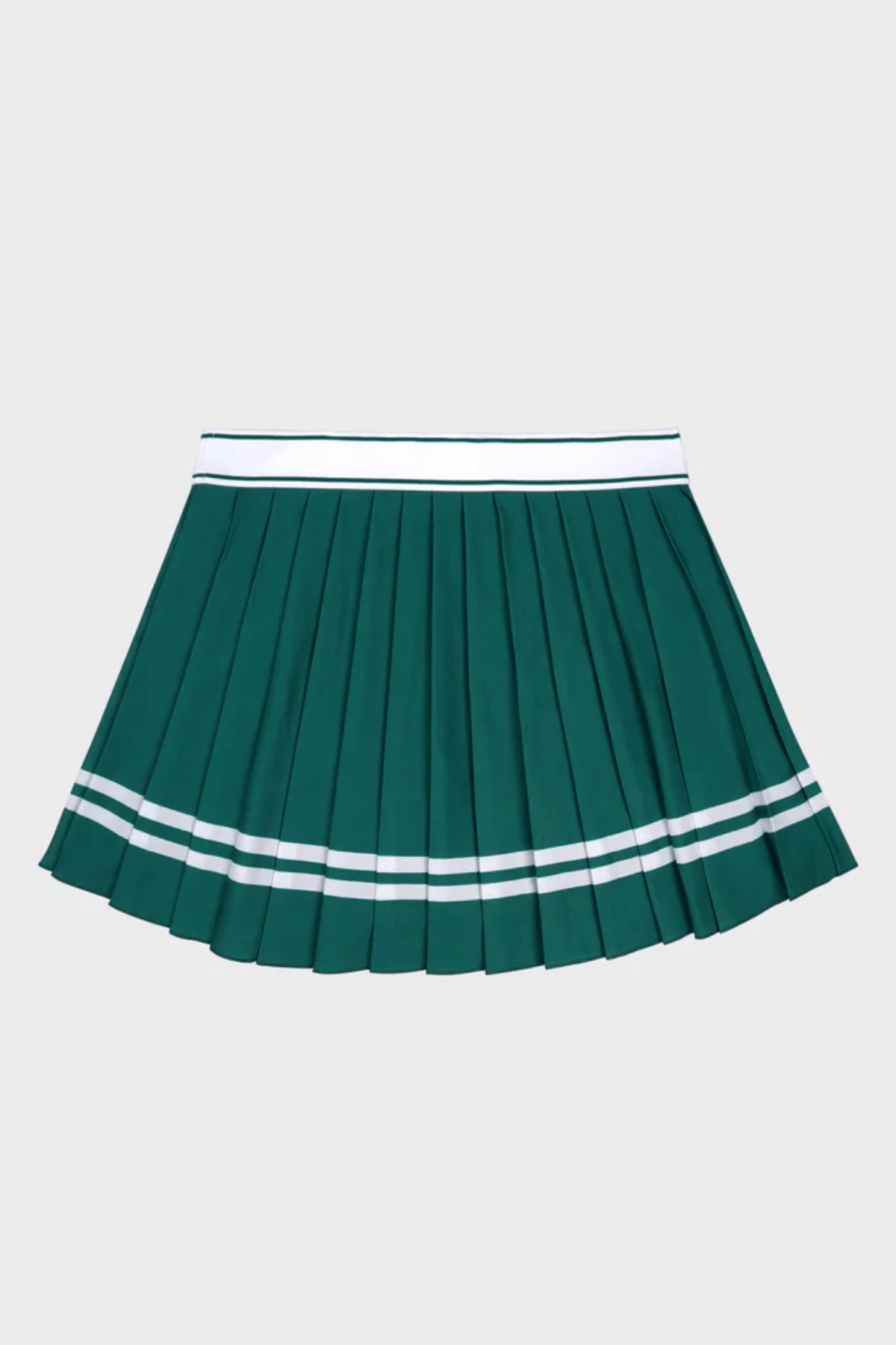 Sporty & Rich Vendome Script Pleated Skirt - Alpine/ White