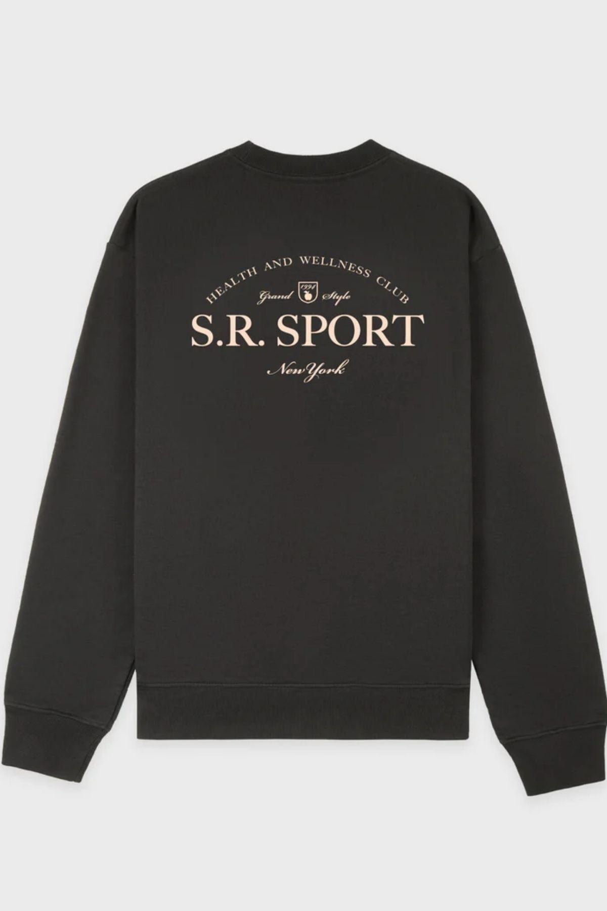 Sporty & Rich Wimbeldon Crewneck - Faded Black/ Cream