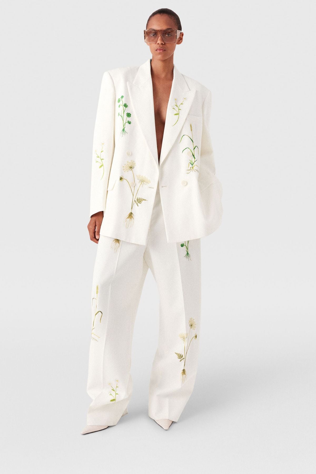 Stella McCartney Floral Trousers - Cream