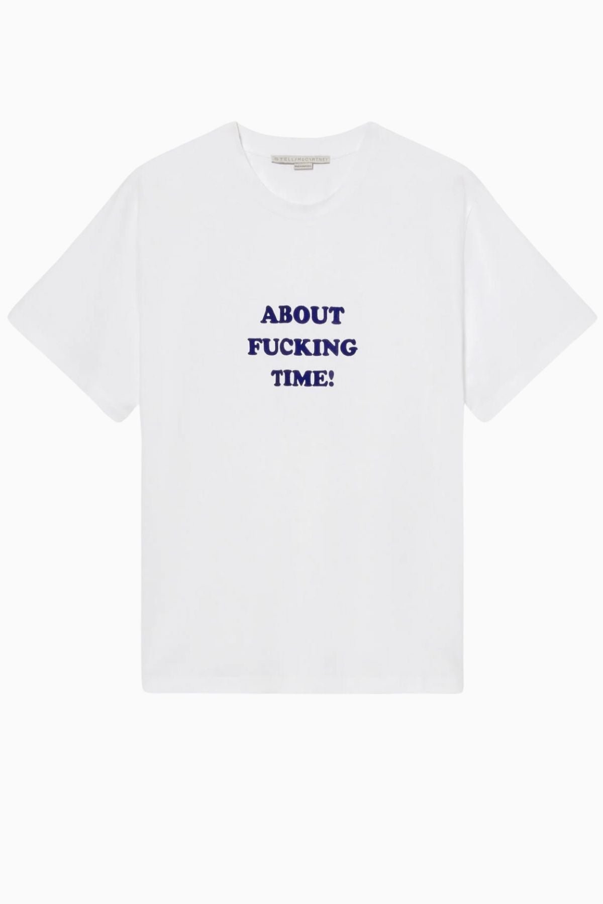 Stella McCartney About Fucking Time! T-Shirt - White/ Blue