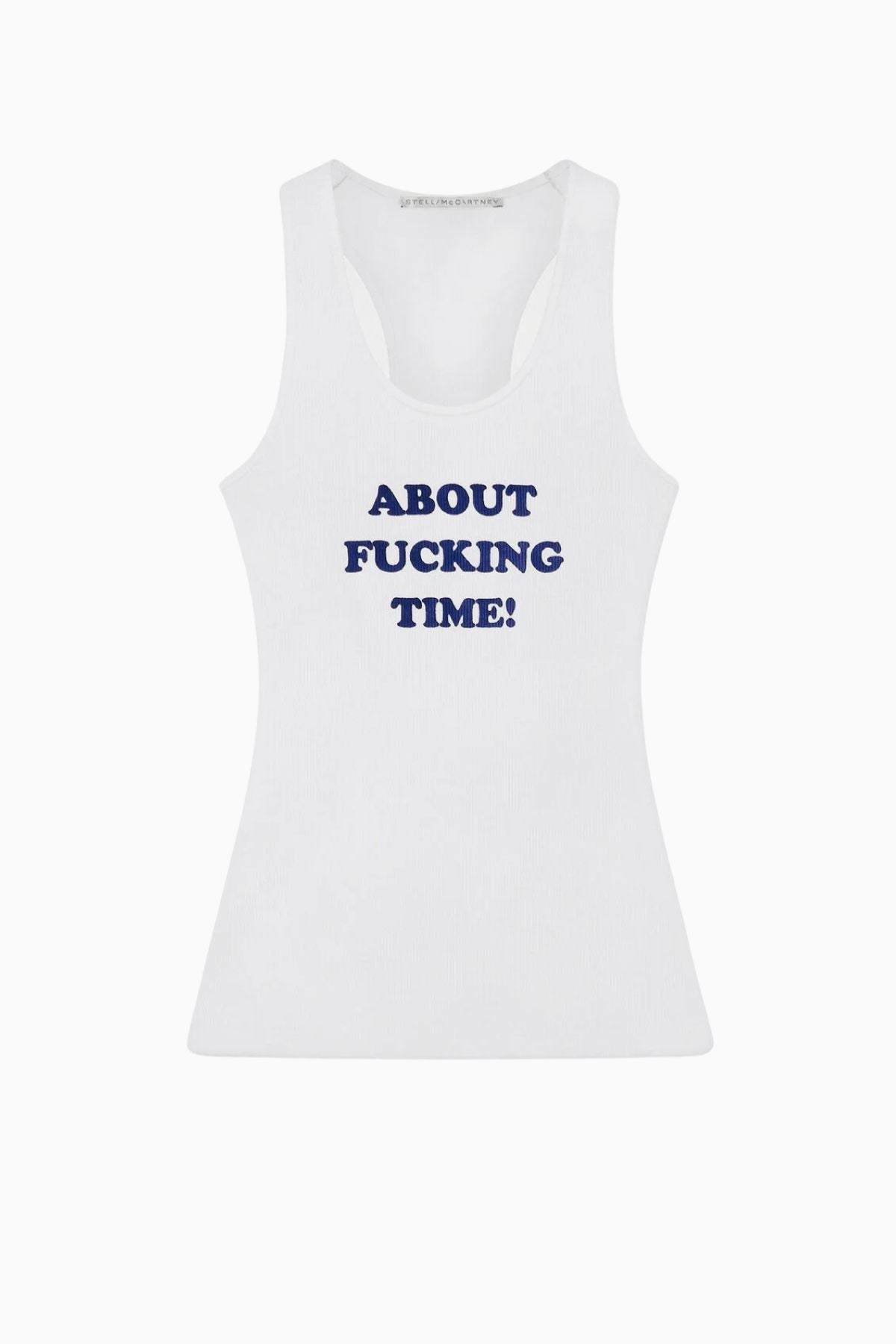 Stella McCartney About Fucking Time Tank Top - White/ Blue