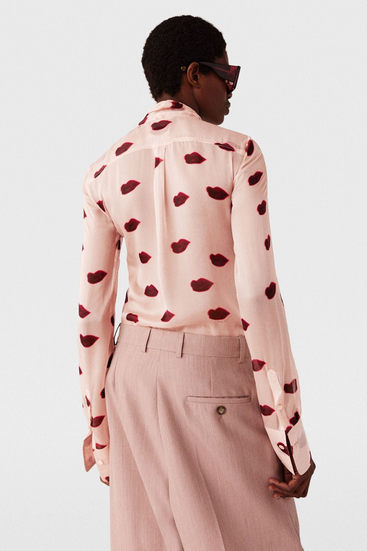 Stella McCartney Lips Print Shirt - Dusty Pink