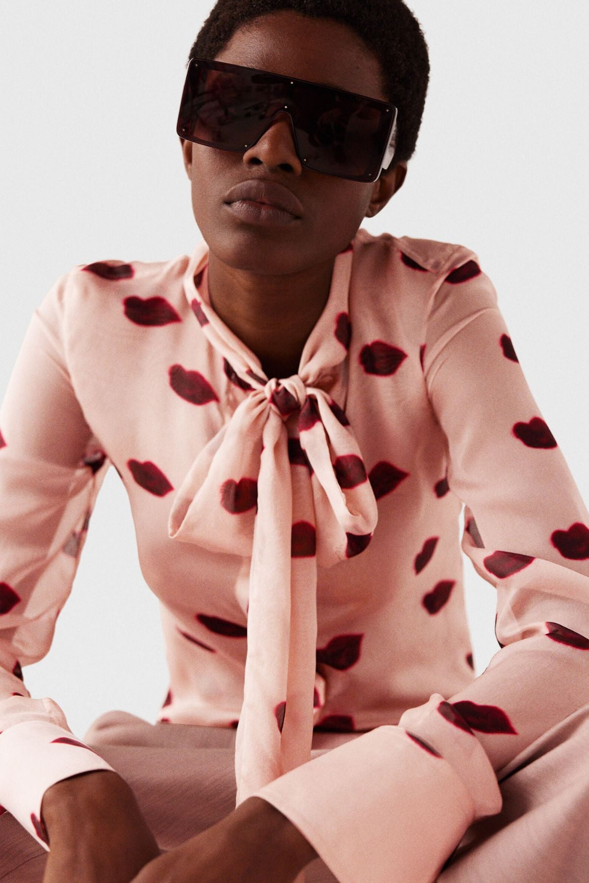 Stella McCartney Lips Print Shirt - Dusty Pink