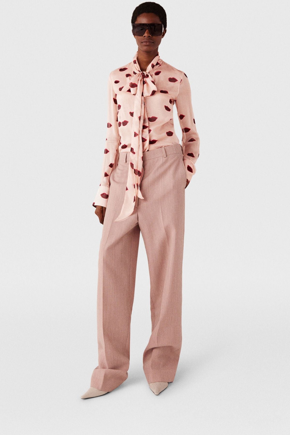 Stella McCartney Lips Print Shirt - Dusty Pink