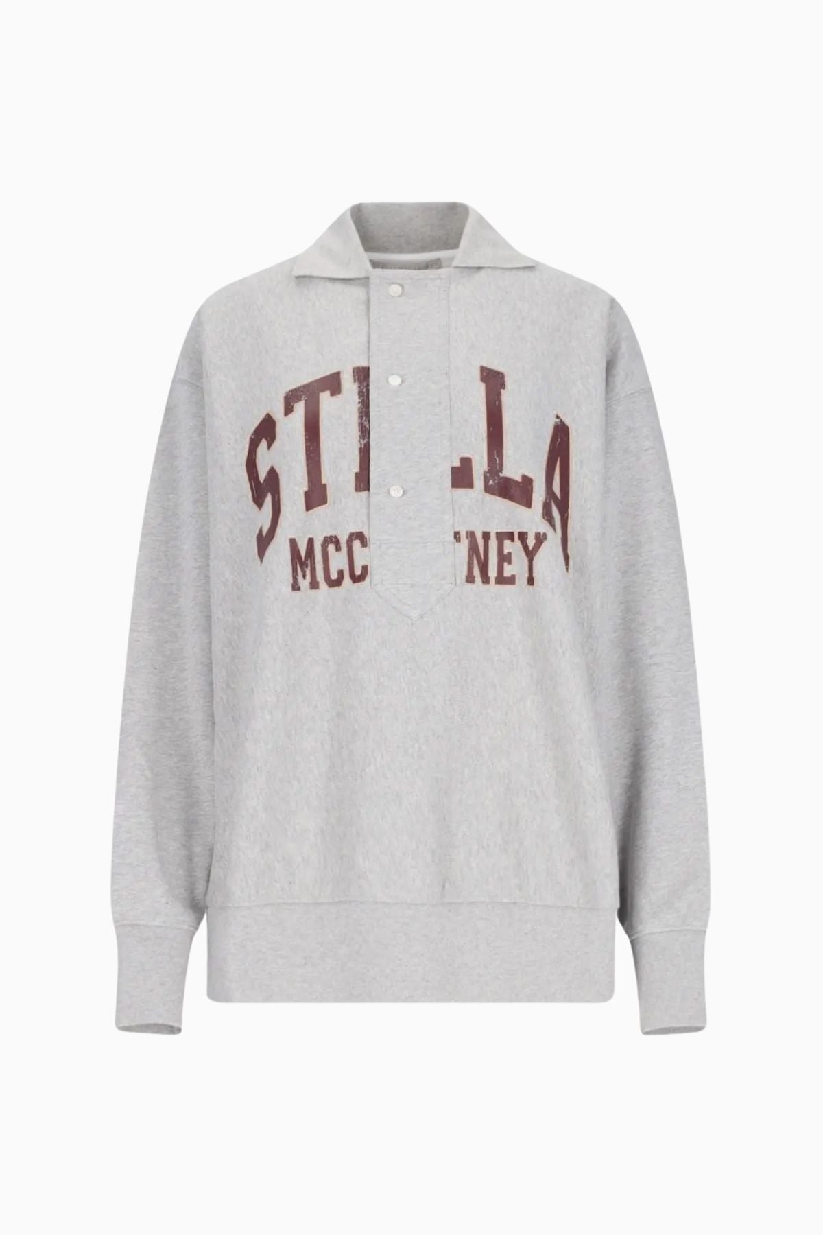 Stella McCartney Varsity Polo Sweatshirt - Light Grey Melange