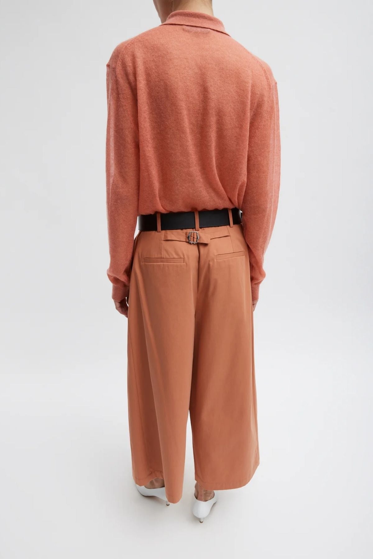 Tibi Bio Twill Triple Pleat Cropped Pant - Yam