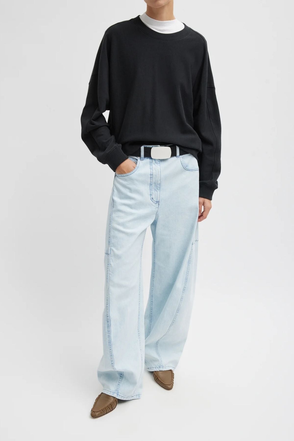 Tibi Bleached Denim Sid Jean - Bleached Denim