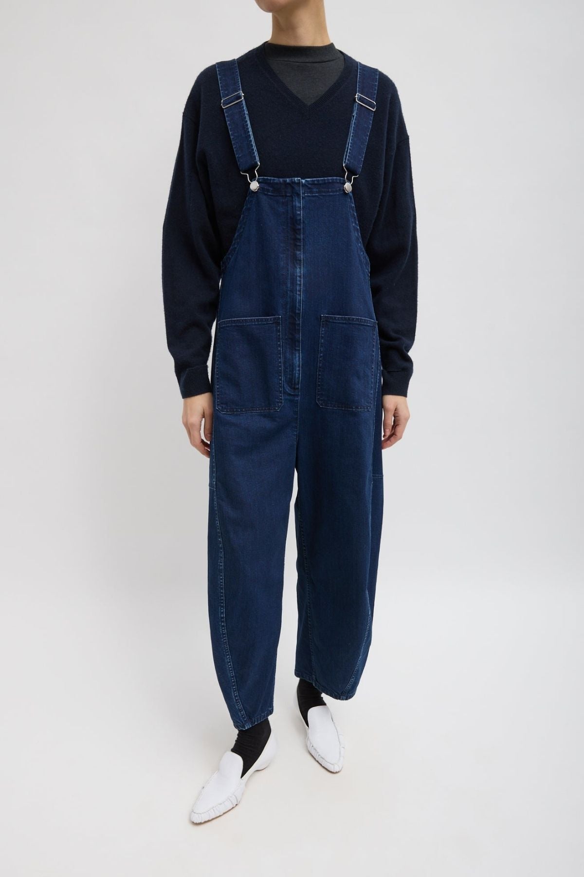 Tibi Classic Denim Jumpsuit - Indigo